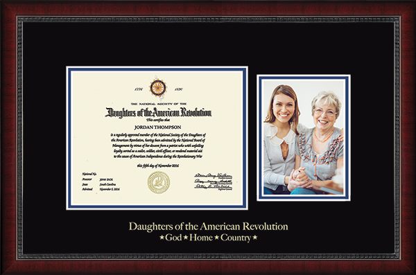 Daughters of the American Revolution Certificate & Photo Frame in Sutton