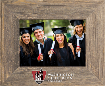 Washington & Jefferson College Spectrum Photo Frame in Barnwood Gray