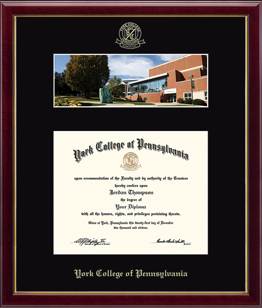 York College of Pennsylvania Campus Scene Diploma Frame in Galleria
