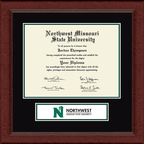 Northwest Missouri State University diploma frame - Lasting Memories Banner Diploma Frame in Sierra