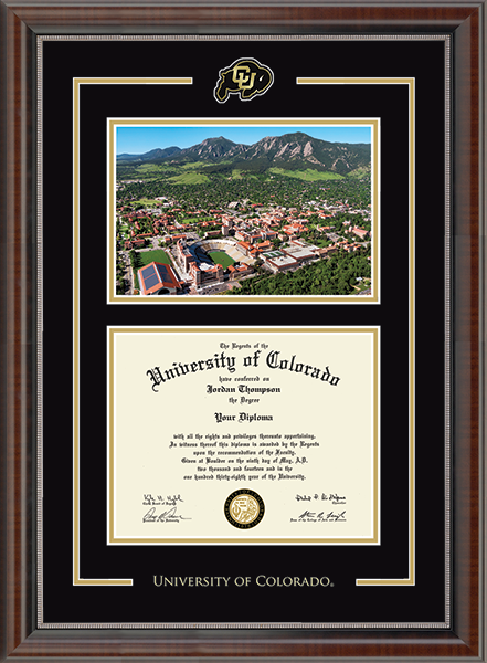 University of Colorado Spirit Medallion Stadium Scene Diploma Frame in Chateau