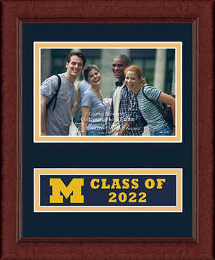 University of Michigan Lasting Memories Class of 2022 Banner Photo Frame in Sierra