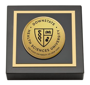 The SUNY Downstate Health Sciences University Gold Engraved Medallion Paperweight