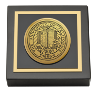 University of California San Francisco Gold Engraved Medallion Paperweight