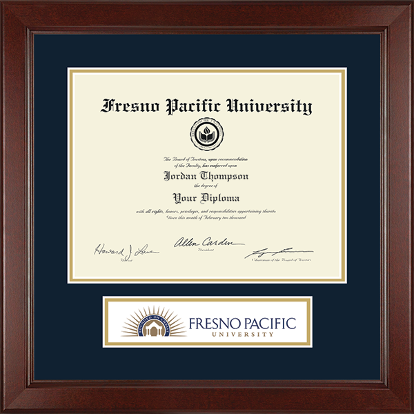 Fresno Pacific University Lasting Memories Banner Diploma Frame in Sierra
