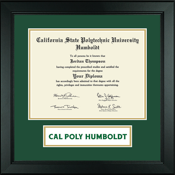 California State Polytechnic University Humboldt Lasting Memories Banner Diploma Frame in Arena