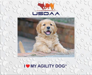 U.S. Dog Agility Association I love My Agility Dog Spectrum Pattern Photo Frame