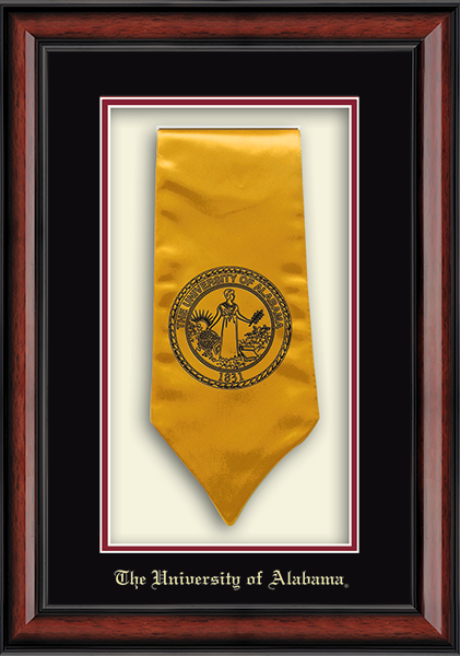 The University of Alabama Tuscaloosa diploma frame - Commemorative Sash Shadow Box Frame in Southport