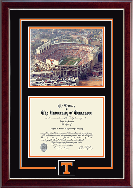 The University of Tennessee Knoxville diploma frame - Campus Scene Spirit Medallion Diploma Frame in Gallery Silver