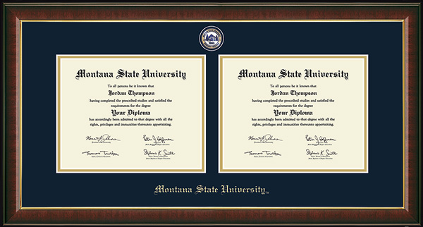 Montana State University Bozeman diploma frame - Double Masterpiece Diploma Frame in Murano