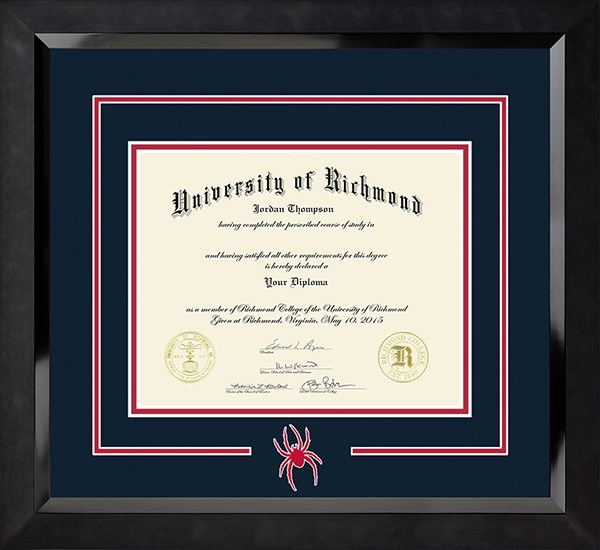 Dimensions Diploma Frame in Eclipse University of Richmond Item