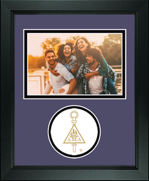 Delta Mu Delta Honor Society photo frame - Lasting Memories Circle Logo Photo Frame in Arena