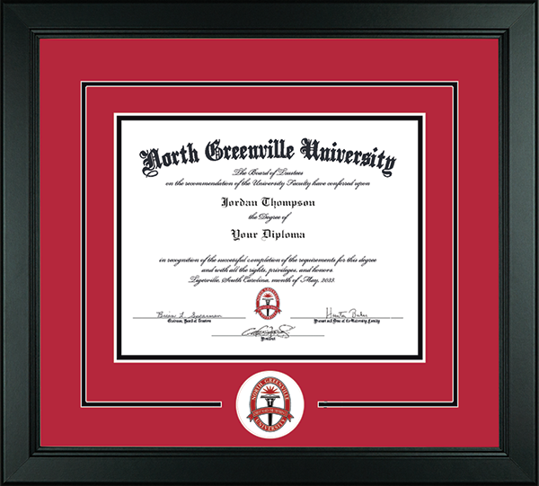 North Greenville University diploma frame - Lasting Memories Circle Logo Diploma Frame in Arena