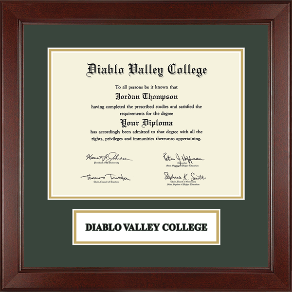 Diablo Valley College diploma frame - Lasting Memories Wordmark Banner Diploma Frame in Sierra