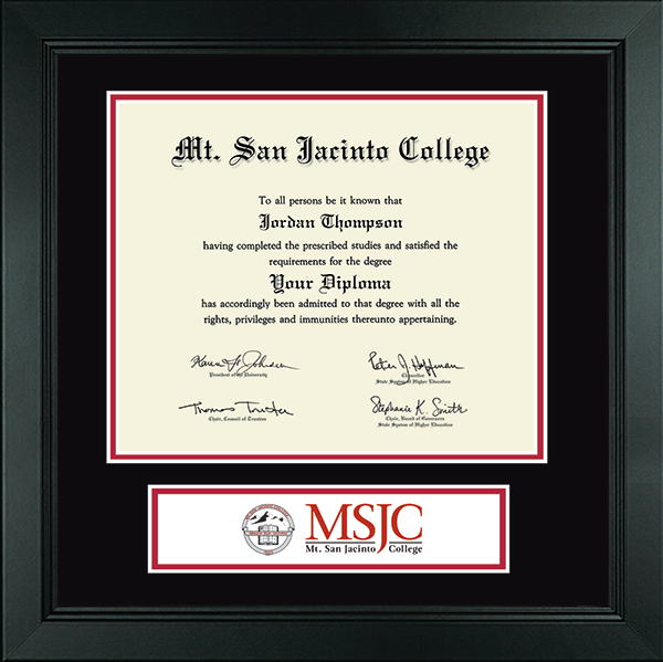 Mt. San Jacinto College diploma frame - Lasting Memories Banner Diploma Frame in Arena