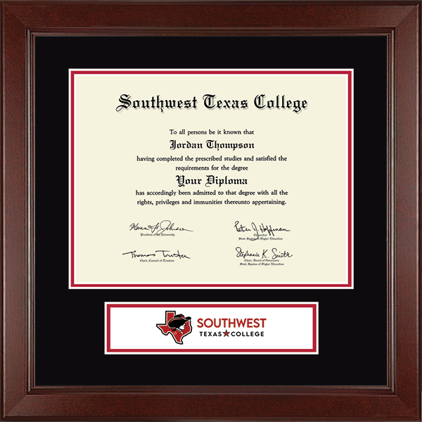 Southwest Texas College diploma frame - Lasting Memories Banner Diploma Frame in Sierra