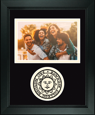 Bowdoin College photo frame - Lasting Memories Circle Logo Photo Frame in Arena