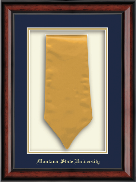 Montana State University Bozeman diploma frame - Commemorative Stole Shadow Box Frame in Southport