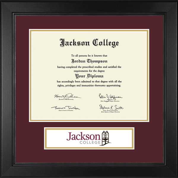 Jackson College diploma frame - Lasting Memories Banner Diploma Frame in Arena