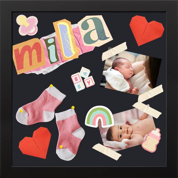 Shadow Box Frames Infant Shadow box frame - Infant Shadow Box Frame in Stealth
