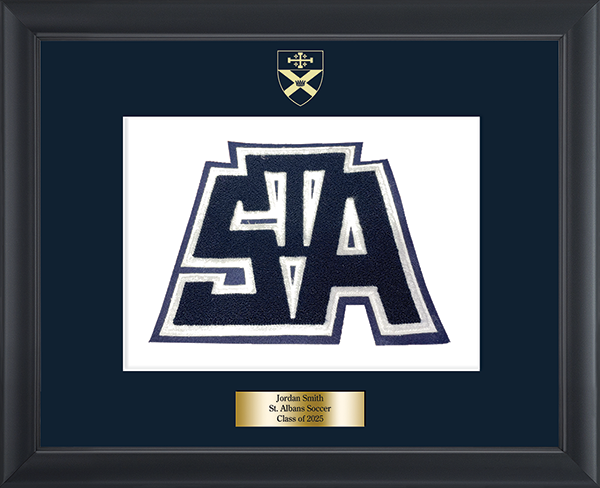 St. Albans School varsity letter frame - Varsity Letter Frame in Obsidian