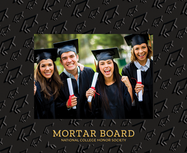 Mortar Board National College Honor Society photo frame - Spectrum Pattern Photo Frame in Expo Black