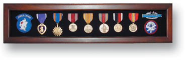 Medal Frames and Display Cases Display Case - Military Shadow Box for Medals - Cherry