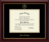 Alma College diploma frame - Gold Embossed Diploma Frame in Gallery