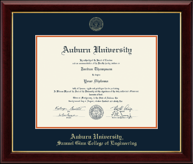 Auburn University diploma frame - Gold Embossed Diploma Frame in Gallery