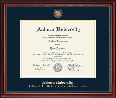 Auburn University diploma frame - Masterpiece Medallion Diploma Frame in Kensington Gold