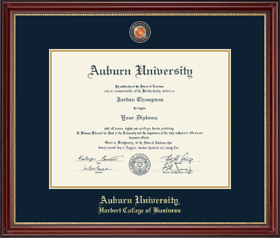Auburn University diploma frame - Masterpiece Medallion Diploma Frame in Kensington Gold