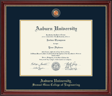 Auburn University diploma frame - Masterpiece Medallion Diploma Frame in Kensington Gold