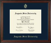 Augusta State University Gold Embossed Diploma Frame in Studio