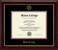 Bates College Gold Embossed Diploma Frame in Gallery