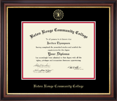 Baton Rouge Community College diploma frame - Gold Embossed Diploma Frame in Regency Gold