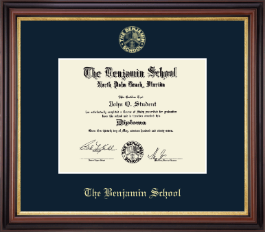 The Benjamin School diploma frame - Gold Embossed Diploma Frame in Regency Gold