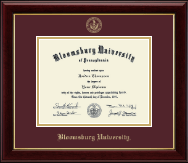Bloomsburg University diploma frame - Gold Embossed Diploma Frame in Gallery