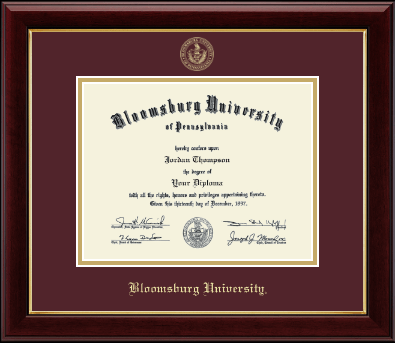 Bloomsburg University diploma frame - Gold Embossed Diploma Frame in Gallery