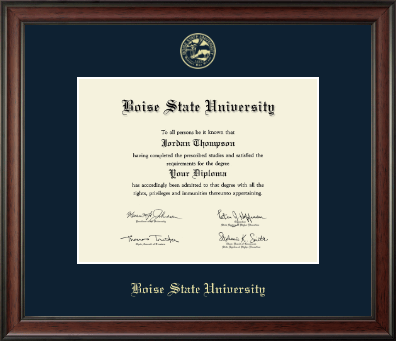 Boise State University diploma frame - Gold Embossed Diploma Frame in Studio