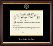 Bowdoin College Gold Embossed Diploma Frame in Lancaster