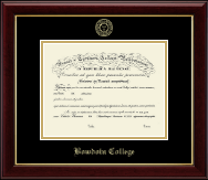 Bowdoin College Gold Embossed Diploma Frame in Gallery