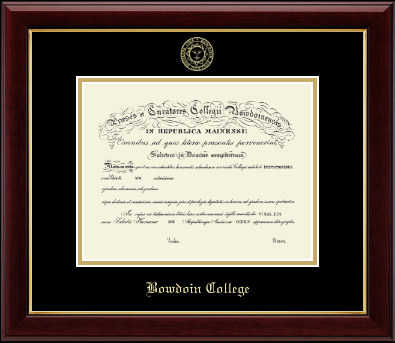 Bowdoin College diploma frame - Gold Embossed Diploma Frame in Gallery