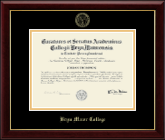 Bryn Mawr College diploma frame - Gold Embossed Diploma Frame in Gallery