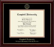 Campbell University diploma frame - Gold Embossed Diploma Frame in Gallery