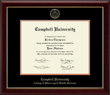 Campbell University diploma frame - Gold Embossed Diploma Frame in Gallery