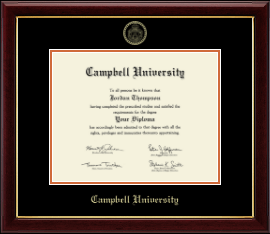 Gold Embossed Diploma Frame
