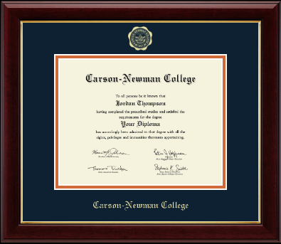 Carson-Newman College diploma frame - Gold Embossed Diploma Frame in Gallery