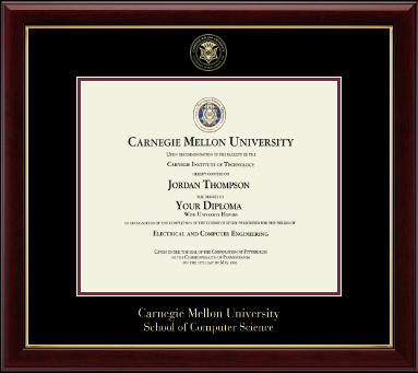 Carnegie Mellon University diploma frame - Gold Embossed Diploma Frame in Gallery