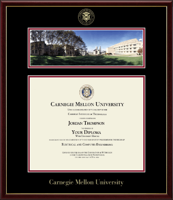 Carnegie Mellon University diploma frame - Campus Scene Diploma Frame in Galleria