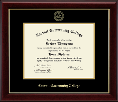 Carroll Community College diploma frame - Gold Embossed Diploma Frame in Gallery